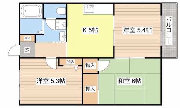 コーポ　ツジタツの物件間取画像